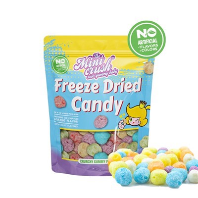 Замразяване на сушени хрупкави пухчета (естествен цвят)